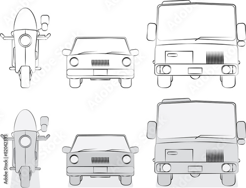 Original vehicles sketches