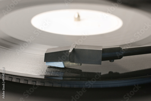 Vinyl Record and Record Player Stylus