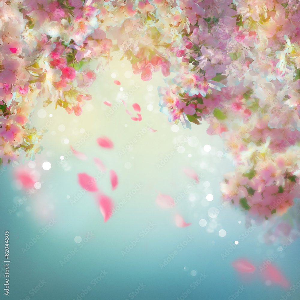 Obraz Tło wiosna wiśnia kwiat