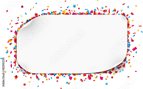 Confetti celebration background.