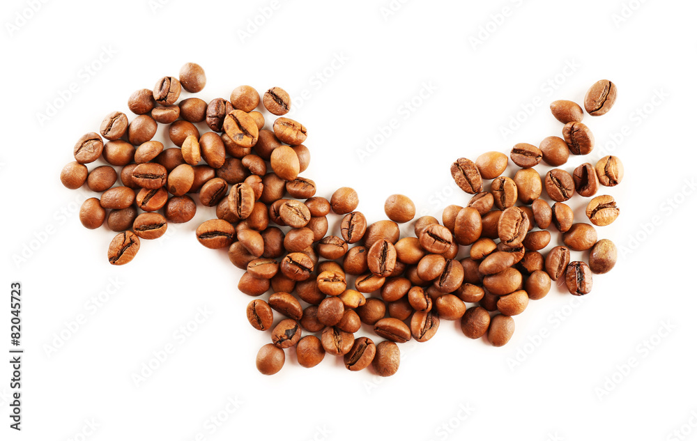 Coffee beans isolated on white Coffee beans isolated on white