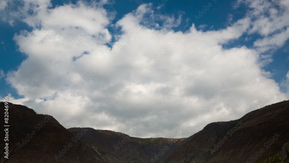 View on Beautiful mountain Landscape with Clouds View on Beautiful mountain Landscape with Clouds