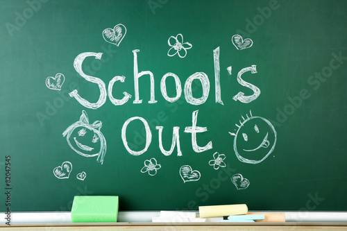 Inscription on blackboard background