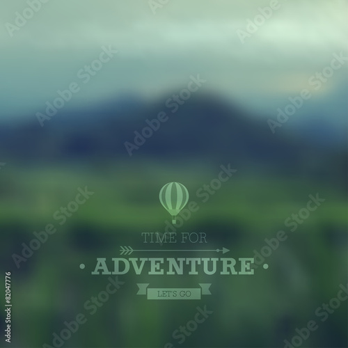 Vector poster  Travel theme photo