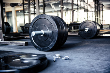 Fotobehang Fitness Close-up van fitnesstoestel in gym  © Drobot Dean