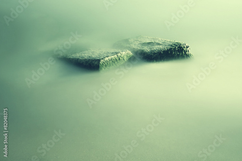 Slabs in calm water