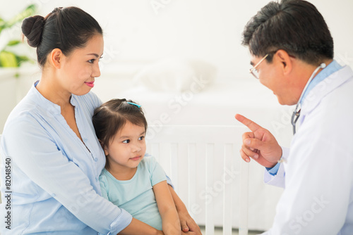 Talking to young patient