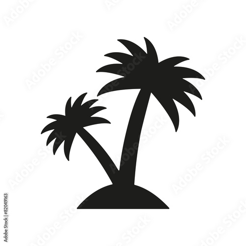 The palm icon. Island symbol. Flat