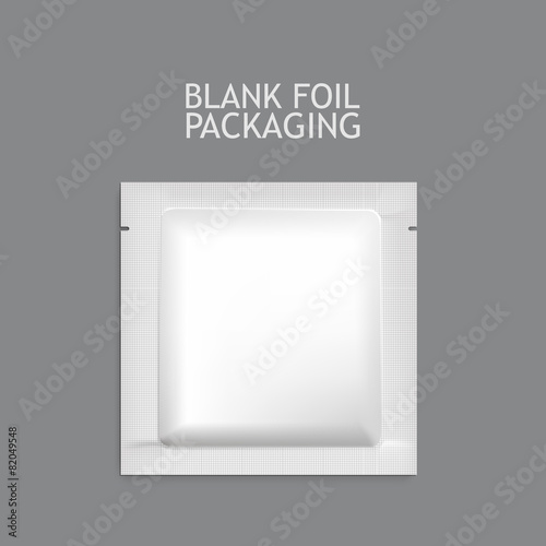 Mockup Blank Foil Packaging.