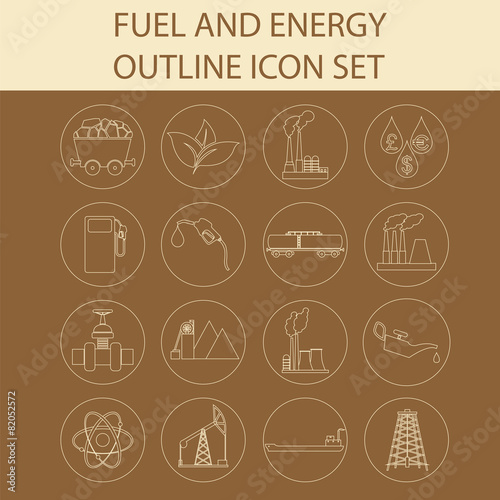 Set 16 fuel and energy icons