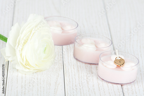 pink mini candles