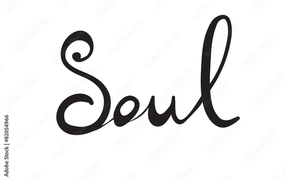 Obraz premium Hand-written word SOUL, lettering