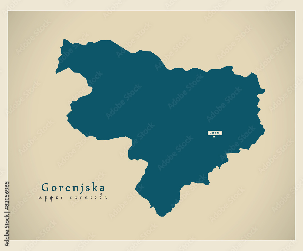 Modern Map - Gorenjska SI Modern Map - Gorenjska SI