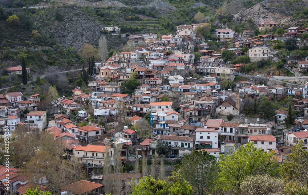 Mountain village of Palaichori at Troodos mountains, Cyprus