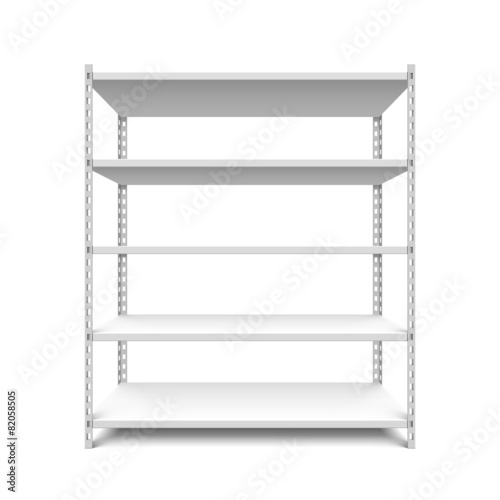 Empty storage shelves