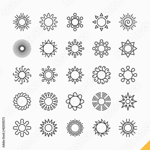 Sun icons set 2