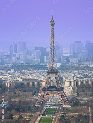High angle view of Eiffel tower