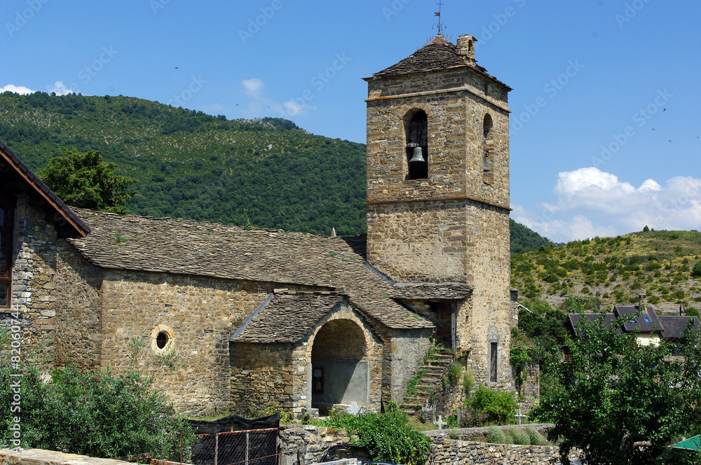 church of Buerba.(Pyrenees).Huesca.Spain