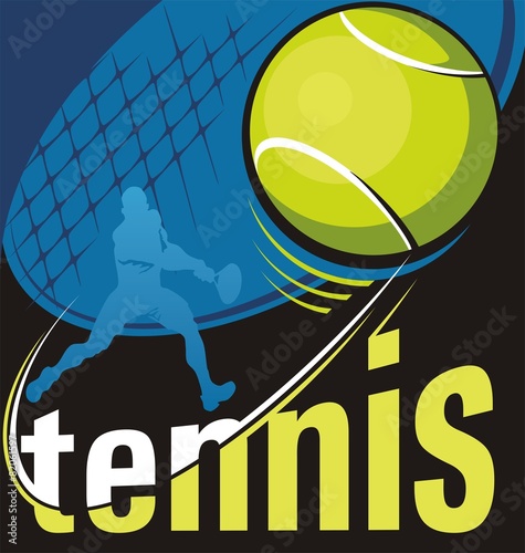 tennis vector poster