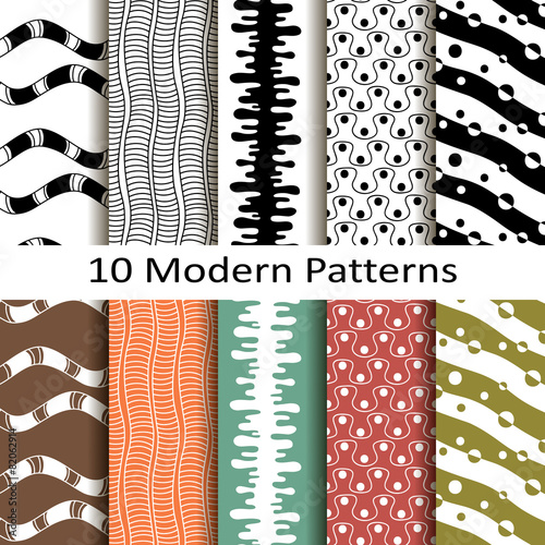 set of ten modern patterns