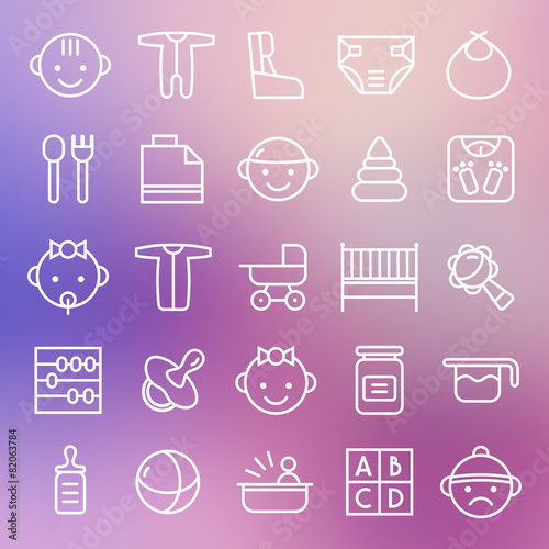 Baby icons set