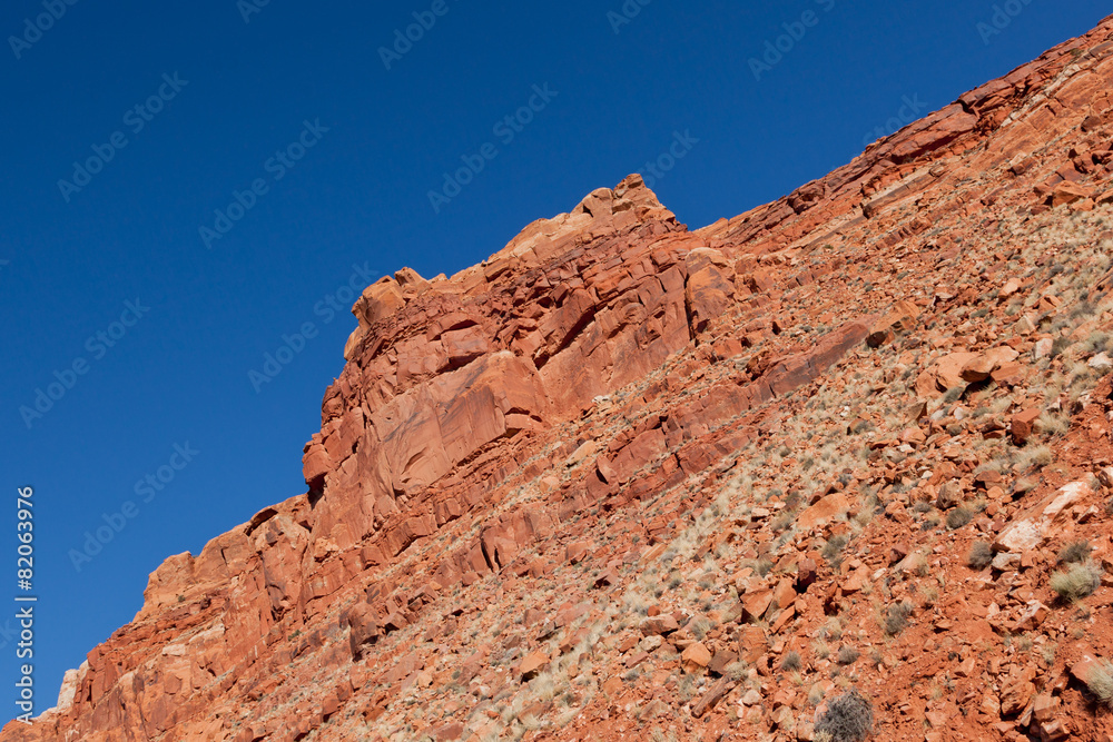 Red Sandstone with Blue Sky