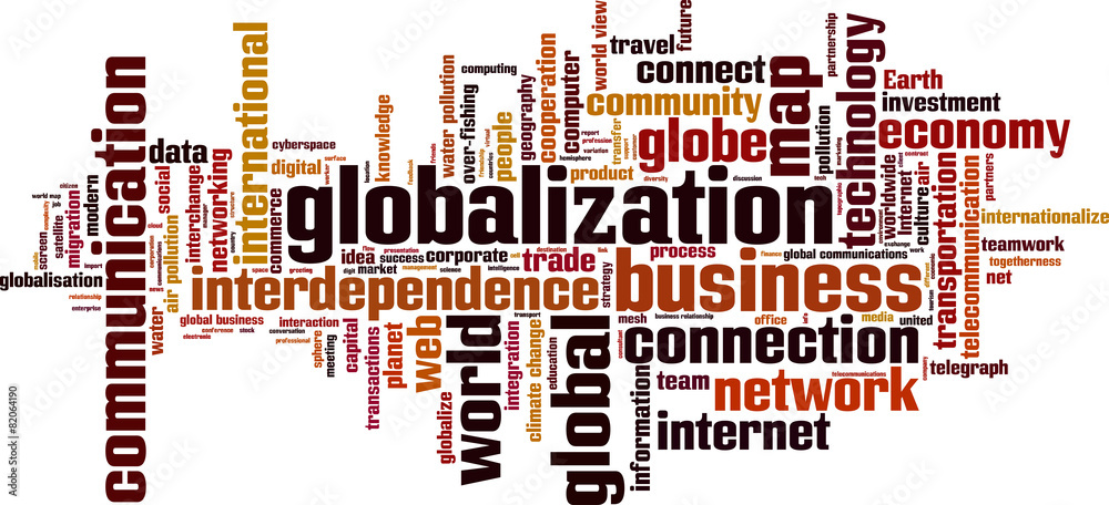 Globalization word cloud concept. Vector illustration Globalization word cloud concept. Vector illustration