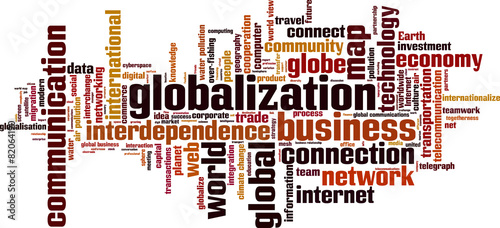Globalization word cloud concept. Vector illustration