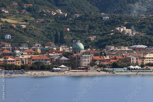 Resort on sea coast. Albissola-Marina, Savona, Italy