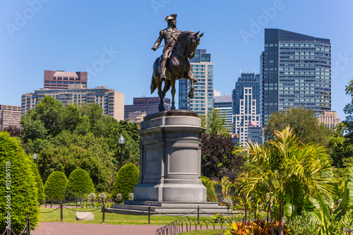 Boston Common George Washington monument photo