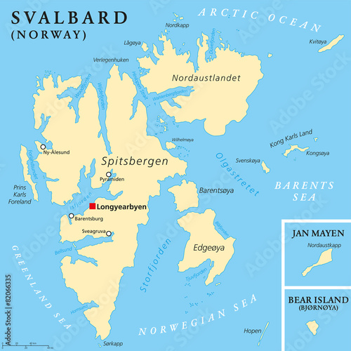 Svalbard Political Map