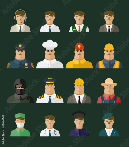 People icon ,professions icons, Occupation set