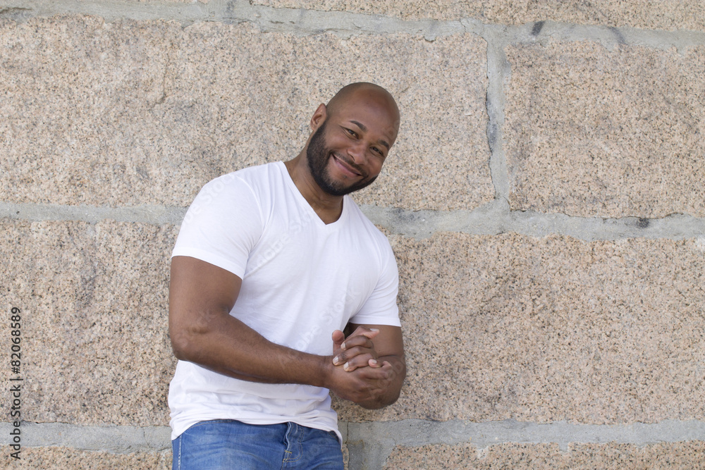Fototapeta premium black man smiling