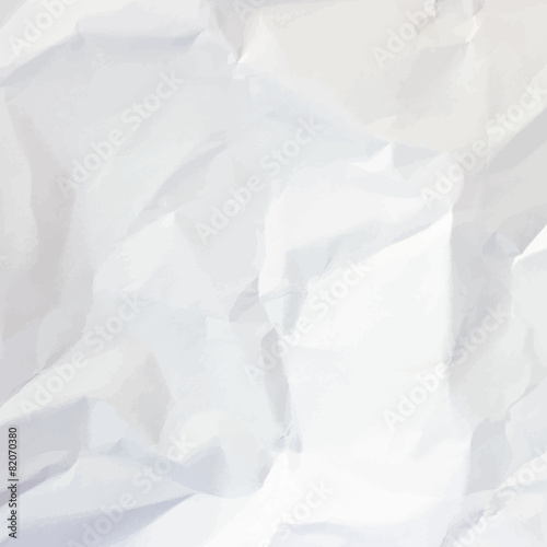 Texture of white crumpled paper background