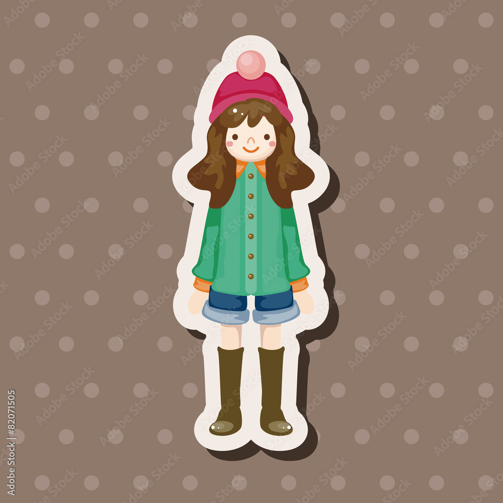lady girl cartoon theme elements lady girl cartoon theme elements