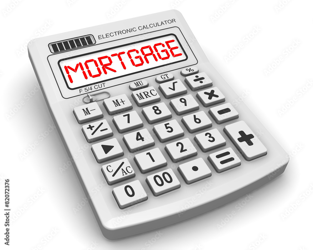 Mortgage. Inscription on the electronic calculator Mortgage. Inscription on the electronic calculator