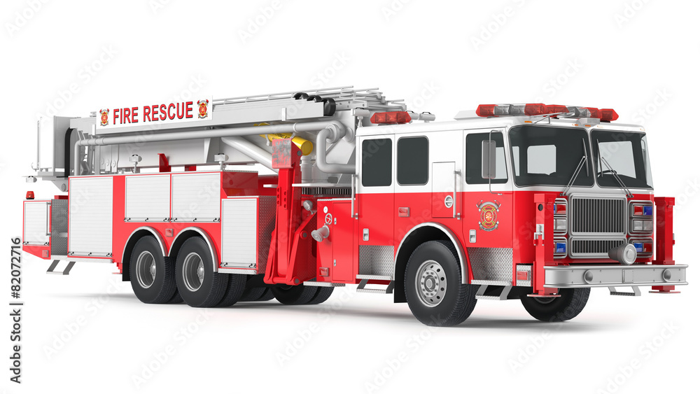 fire truck isolated