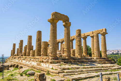 Ancient Greek Temple of Juno God, Agrigento, Sicily, Italy photo
