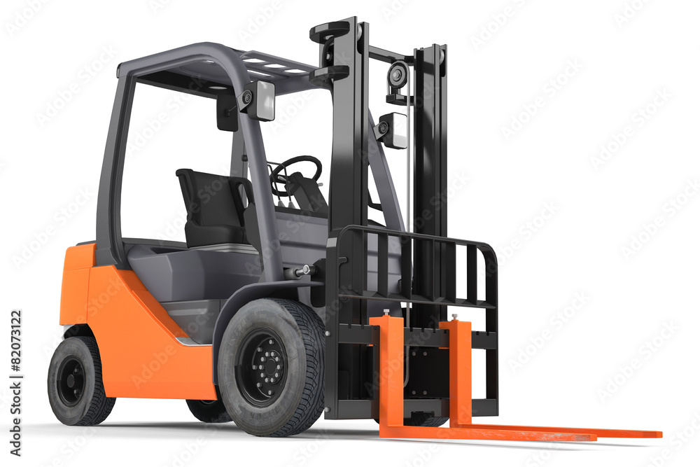 Forklift isolated