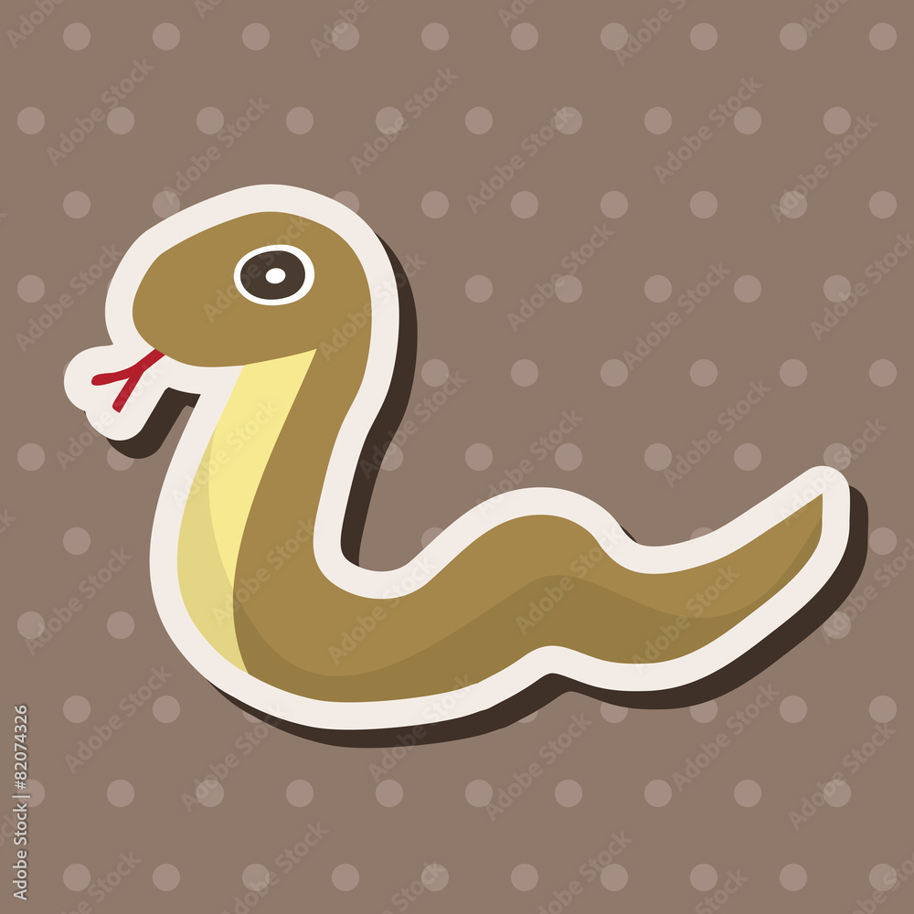 Fototapeta premium animal snake cartoon theme elements
