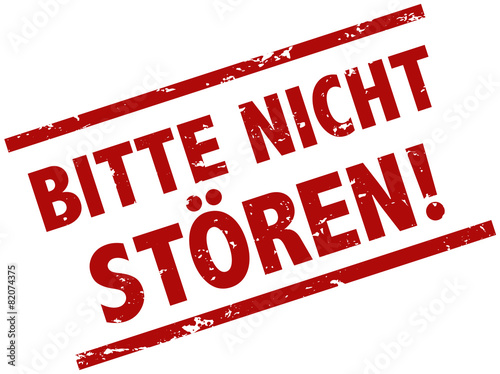 Bitte nicht stören stempel rot