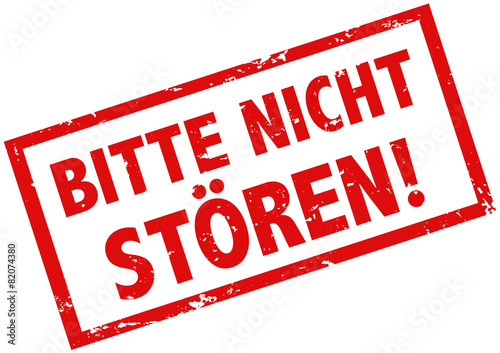 Bitte nicht stören stempel rot