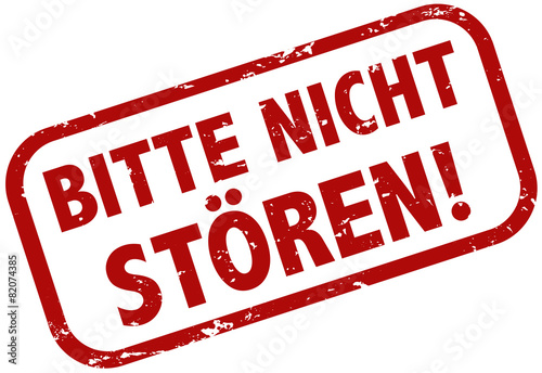 Bitte nicht stören stempel rot