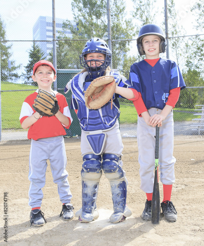 Photography A baseball team of children play this sport