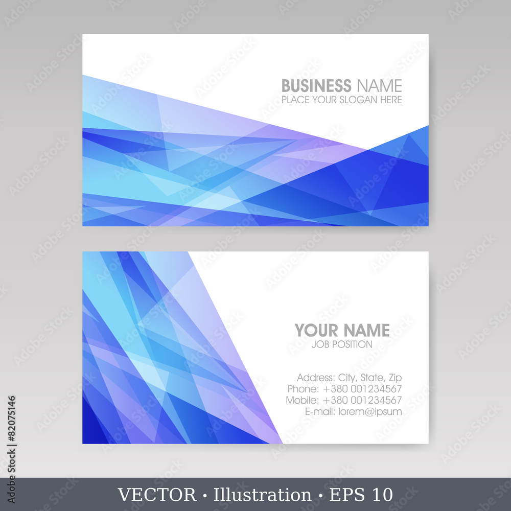 Fototapeta premium Business Card Set. Vector illustration