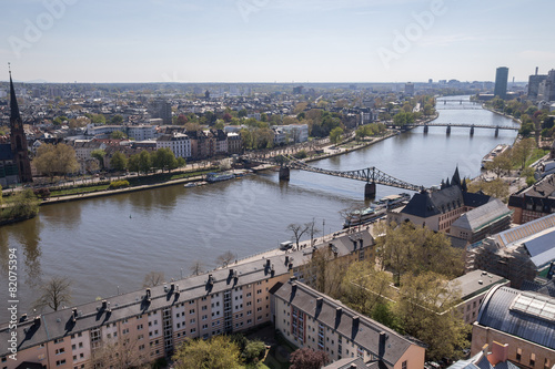 frankfurt am main germany with the main river