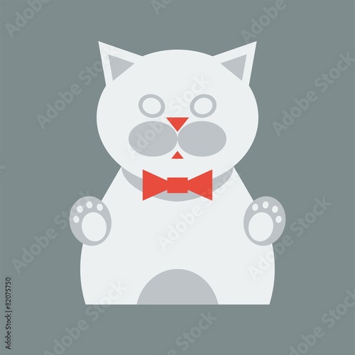 Flat gray cat