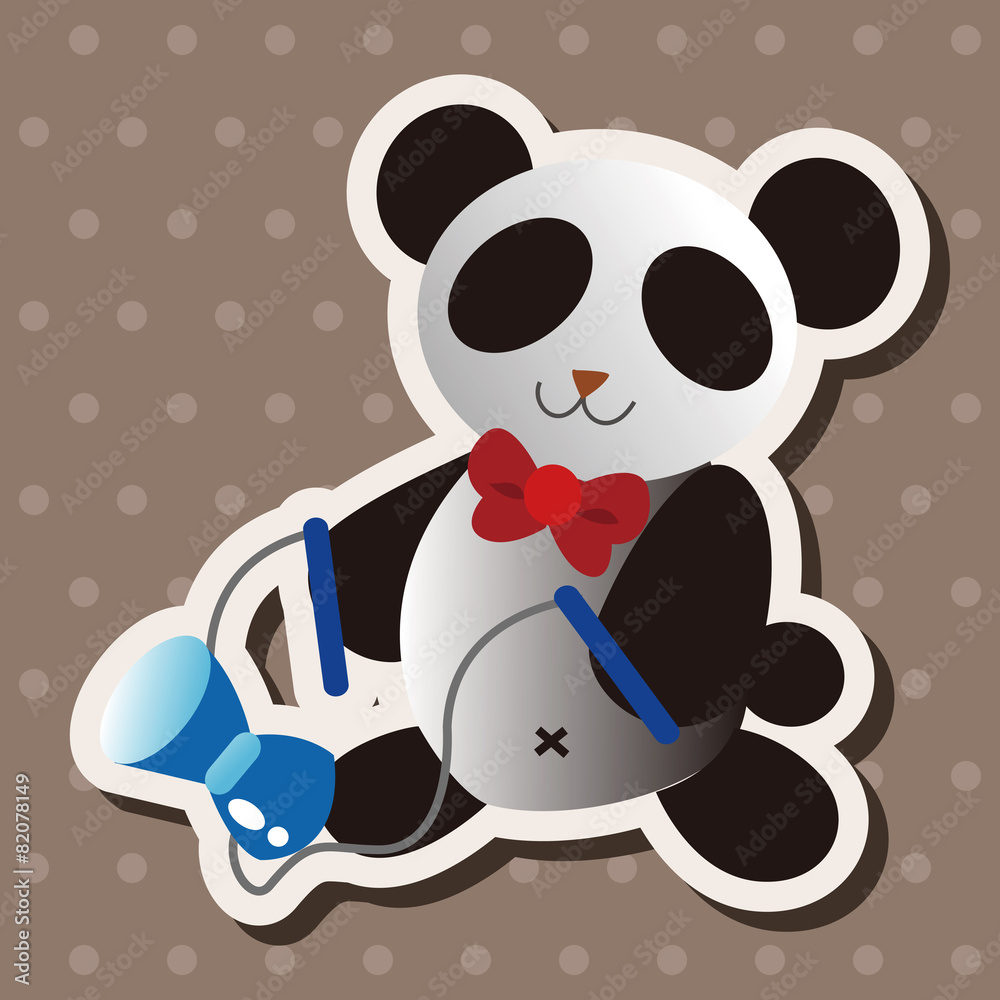 Animal panda doing sports cartoon theme elements Animal panda doing sports cartoon theme elements