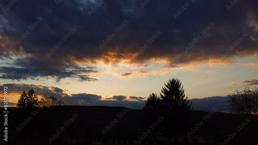 Obraz premium Sky clouds summer sunset