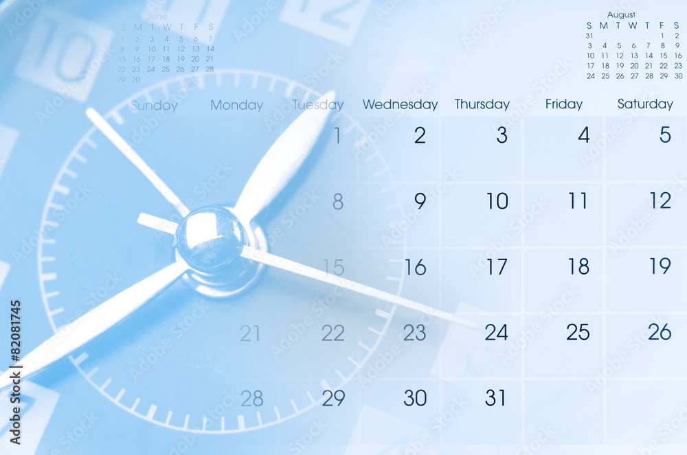 Fototapeta premium Clock and calendar